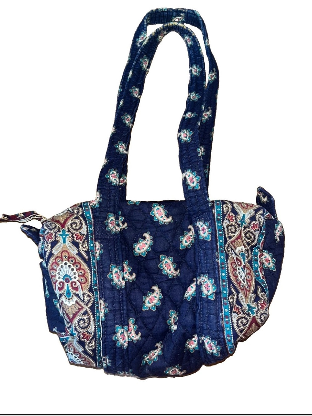 Vintage Vera Bradley 100 Handbag Navy Paisley 90s RARE